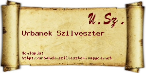 Urbanek Szilveszter névjegykártya